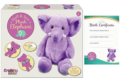 Large Stuff and Sew Plush Elephant Kid's Craft Kit