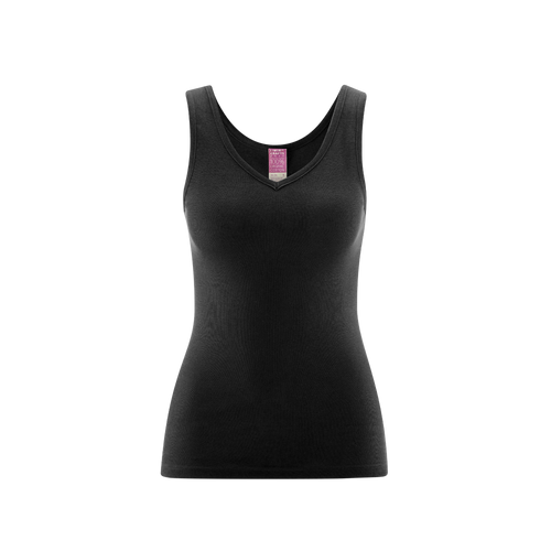 Organic Cotton V-neck Vest: Womens