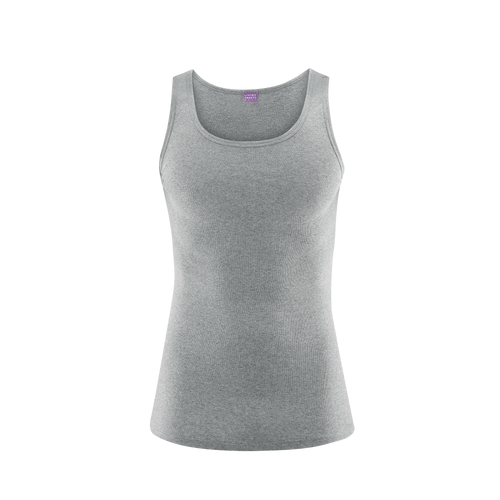 Organic Cotton Ribbed Vest: Mens