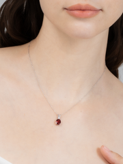 Complete Set - Garnet Jewellery Set in Sterling Silver