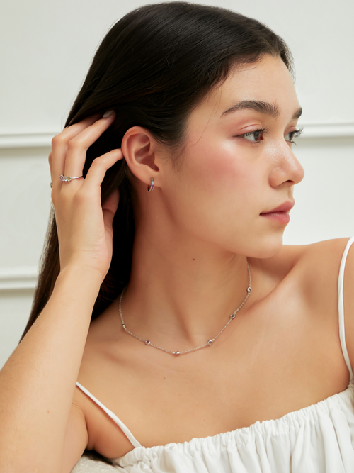 Rainbow Gemstone Necklace in 18k Gold Vermeil
