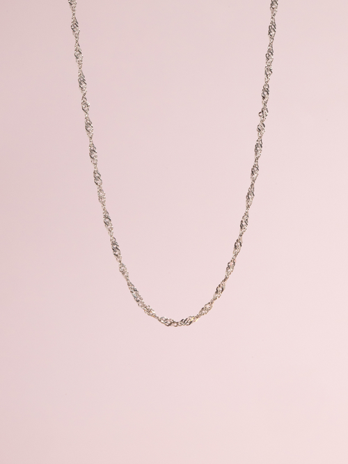 Twisted Chain Necklace in Sterling Silver