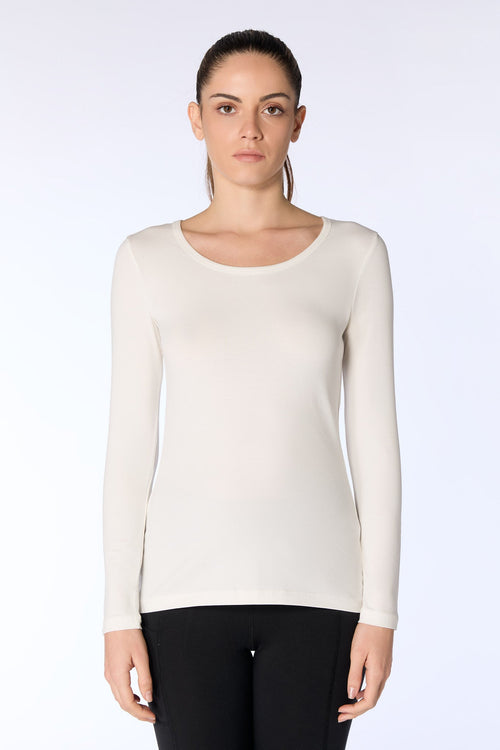 Organic Stretch Long Sleeve T-shirt: Womens