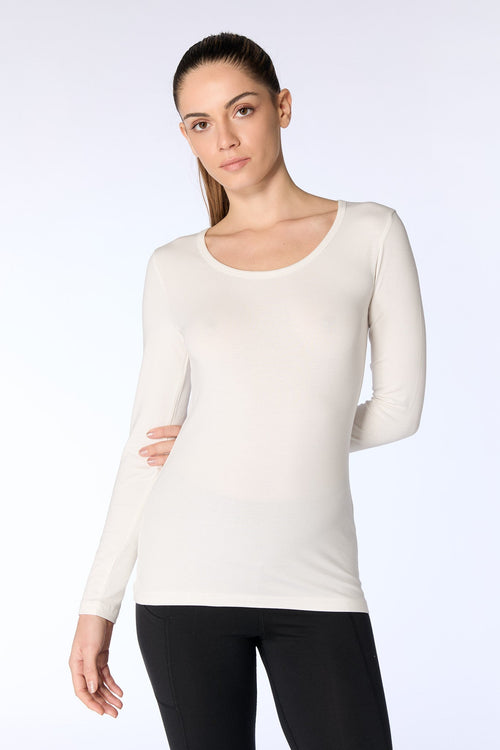 Organic Stretch Long Sleeve T-shirt: Womens