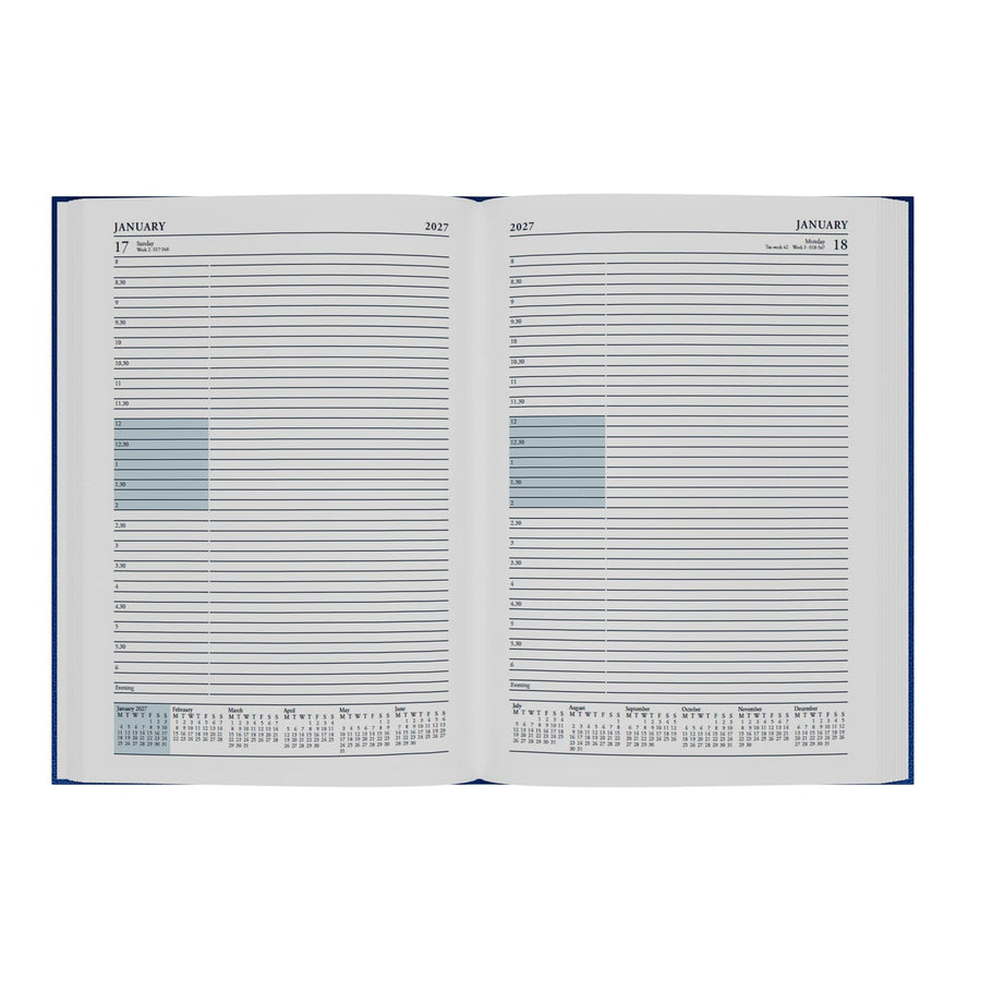 2026-2027 - Mid Year Planner - 13 Month A4 Day-to-Page Diary with Appointments - Collins Debden Desk Diary