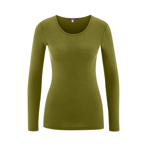 Wool & Organic Cotton Long Sleeve T-shirt: Womens