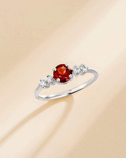 Garnet Everyday Jewellery Gift Set in Sterling Silver