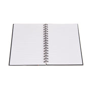 Ideal - A5 Cashbook Wiro Feint - 192 Pages  - Black (468W)