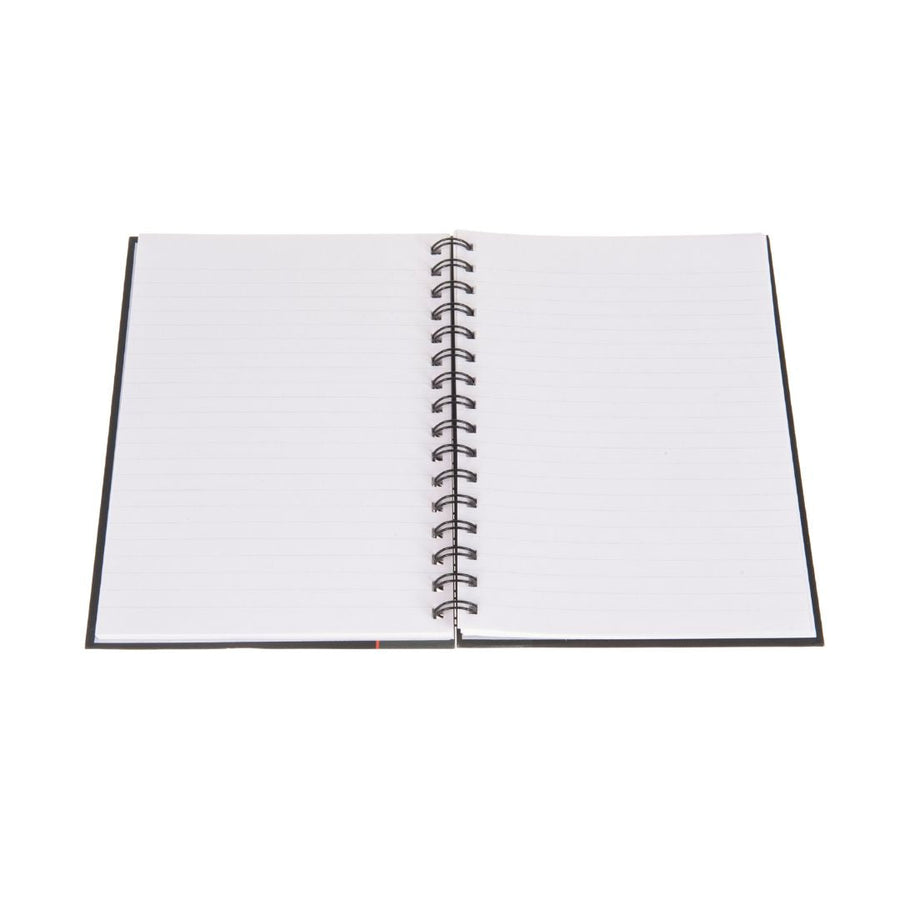Ideal - A5 Cashbook Wiro Feint - 192 Pages  - Black (468W)