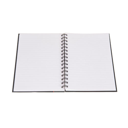 Ideal - A5 Cashbook Wiro Feint - 192 Pages  - Black (468W)