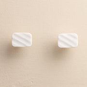 Eesha White Marble Rectangle Drawer Knobs