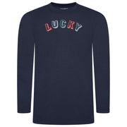Lucky Brand Crew Neck & Closed Hem Flannel Pant Pyjama Set