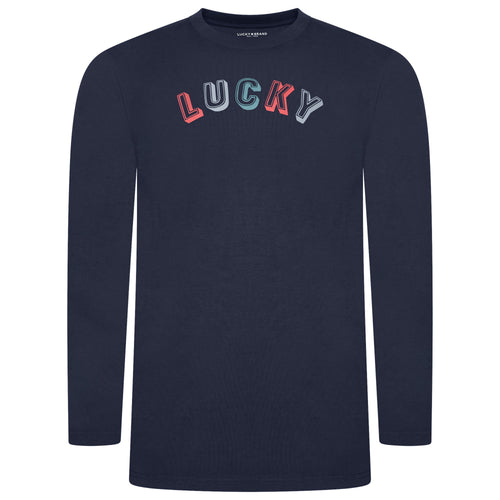 Lucky Brand Crew Neck & Closed Hem Flannel Pant Pyjama Set