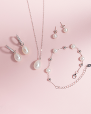 Freshwater Pearl Stud Earrings in Sterling Silver