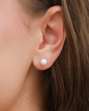 Freshwater Pearl Stud Earrings in Sterling Silver