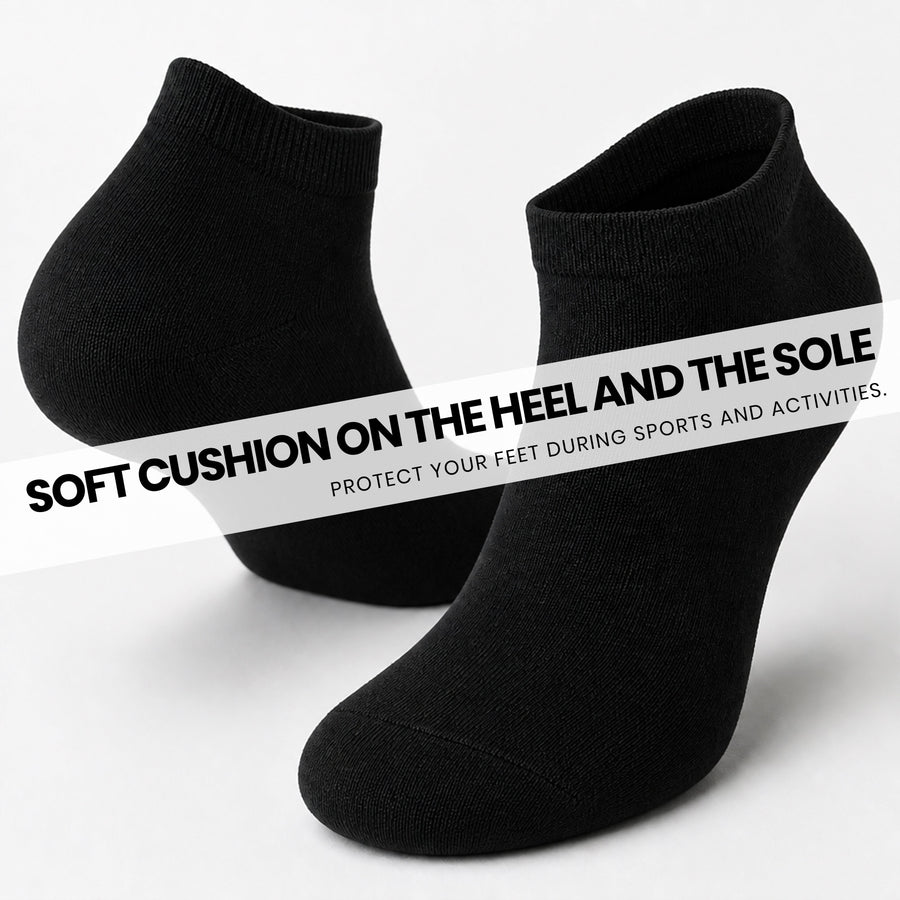 Sock Stack Men's Trainer Socks 6 Pairs Lightweight Cotton Blend Ankle With Arch Support