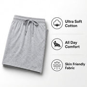 Sock Stack Men's Cotton Lounge Shorts Stretchable 2 Pack Black Navy Grey Durable