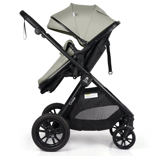 For Your Little One Cruise 3 In 1 Travel System With Car Seat - Pebble Sage (Free Cupholder And Seat Liner Included!)