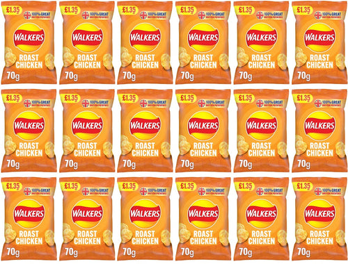 18 x Walkers Roast Chicken - 70GM