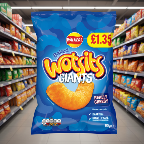 18 x Wotsits Giants Cheese - 60GM