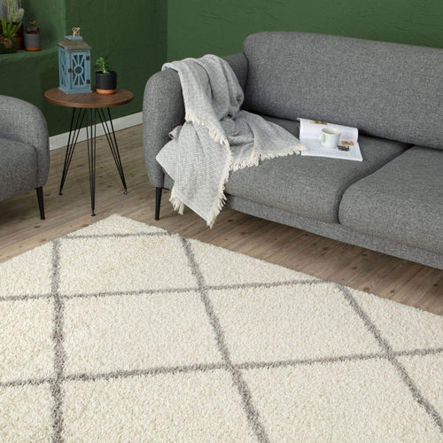 Moroccan Ivory Shaggy Rug | 500