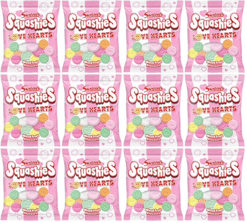 12 x Squashies Love Hearts - 120GM