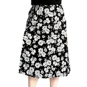 ROCKTHOSECURVES CALF LENGTH FLORAL ELASTIC WAIST SKIRT