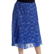 SEQUIN AND LACE ELASTIC WAIST SKIRT