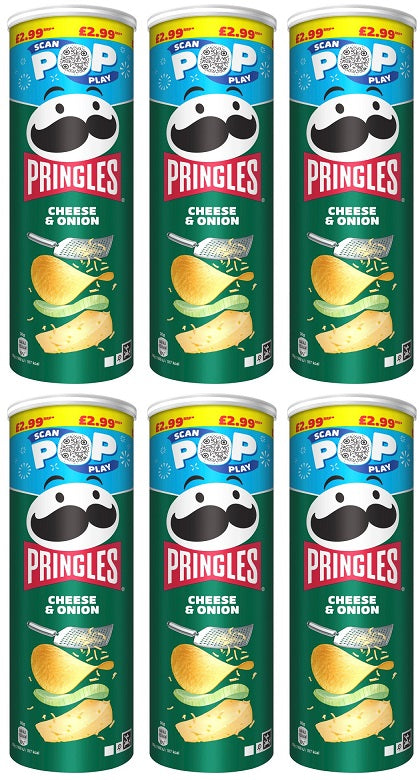 6 x Pringles Cheese & Onion - 165GM