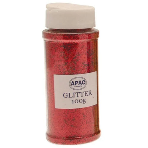 Glitter Bottle Red 100g