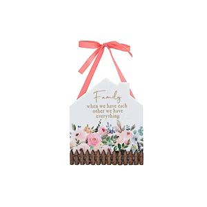 The Cottage Garden Home Fence Plaque - Family