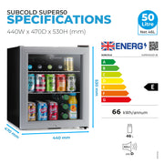 Subcold Super50 LED Beer Fridge