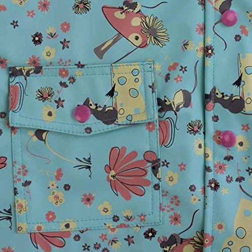 Powell Craft Girls Mouse Raincoat/ Rain Mac. 1-7 Years.blue