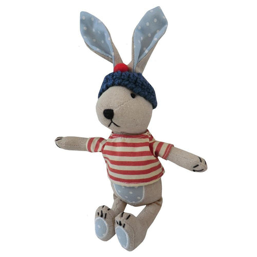 handmade boy rabbit with hat 20cm