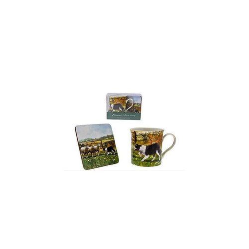 Macneil Collie Dog and Sheep Mug and Coaster Set