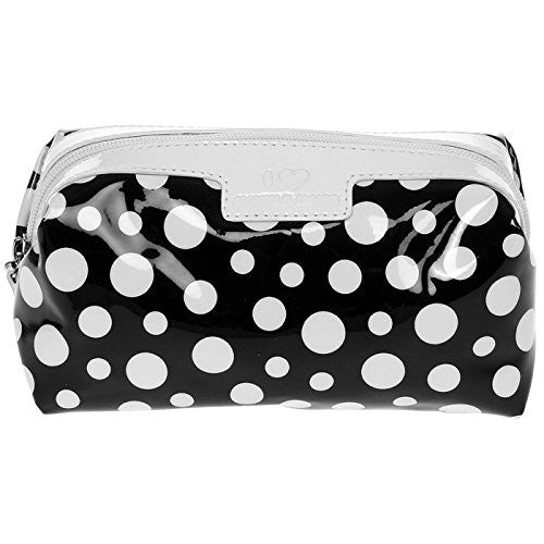 dotty black cosmetic bag