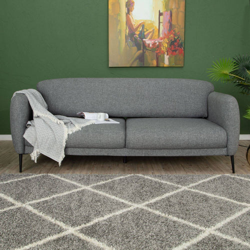Moroccan Grey Shaggy Rug | 510