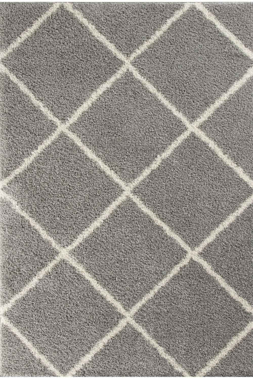 Moroccan Grey Shaggy Rug | 510