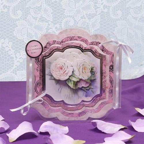 Hunkydory Frosted Florals - Ribbon-Edge Diarama Premium Card Kit