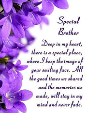 Brother Memorial Laminated Card With Butterfly Stake Holder And Special Message By Homestreet