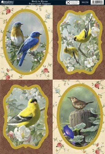 birds in bloom papercraft toppers