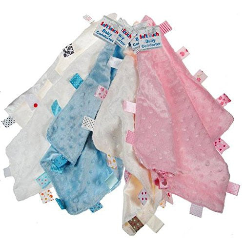 Luxurious Baby Minky Dimple Fabric Comforter With Satin Tags (Pink)