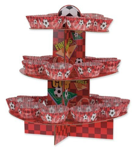 CLUB GREEN Football Cake Kit Stand, Red
