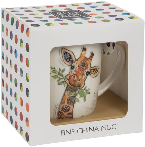 Lesser & Pavey Gina Giraffe Mug | Ceramic Coffee Mugs for Home or Work | Premium Design Mugs for All Occasions | Designed by Bug Art Lovely Mugs for Tea, Coffee & Hot Drinks