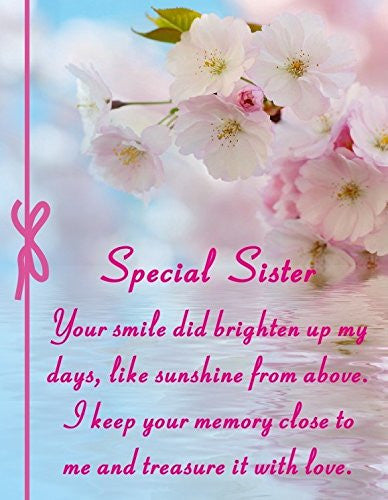 Sister Memorial Laminated Card With Butterfly Stake Holder And Special Message By Homestreet