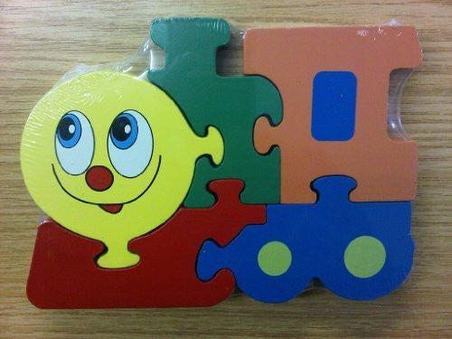 Childrens Kids Wooden Train Shape Transport Puzzles 12Months +