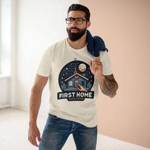 First Home Radio Station Graphic Tee - Celebrate Unity and Nostalgia