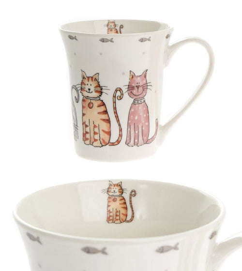 Cute Cat Mug - China Cat Mug - Twin Cats