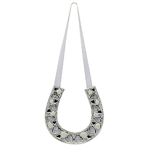 Horseshoe Silver Hearts