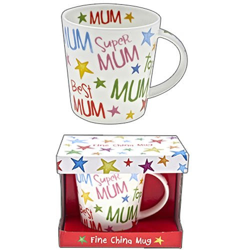 Super Mum Best Mum Special Mum Rainbow Mug in Gift Box